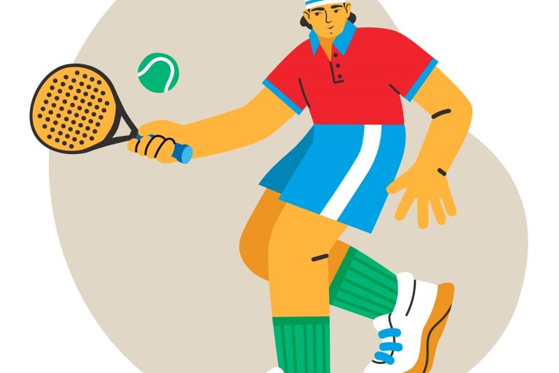 Woman Padel Player Female padel player preparing to hit ball