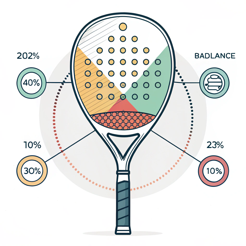 Minimal illustration of a padel racket showcasing advanced performance optimization techniques
