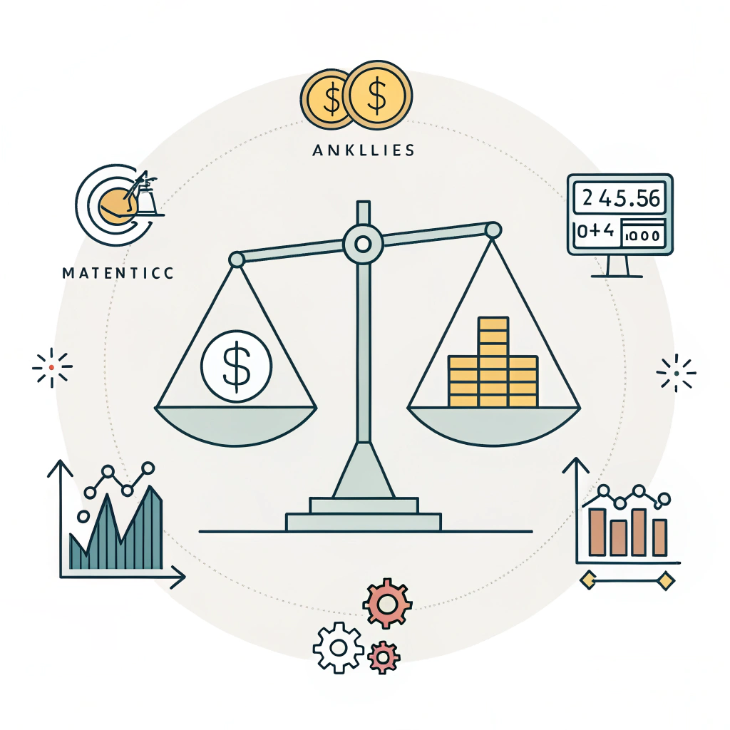 Simplified 2D diagram of cost factors and pricing considerations in manufacturing
