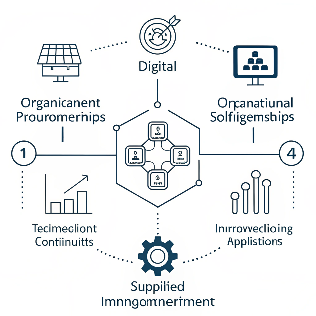 Minimalist abstract illustration of padel solutions and organisational enhancement strategies