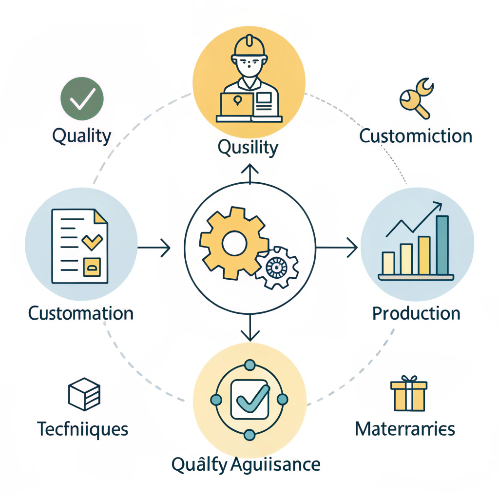 Minimal illustration comparing manufacturer specifications using flat icons.