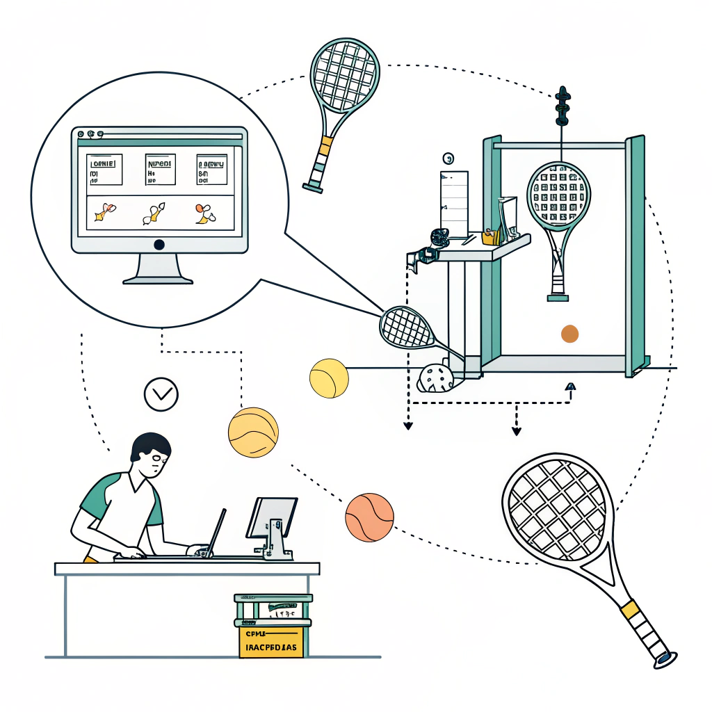 Abstract illustration of padel racket manufacturing and quality control