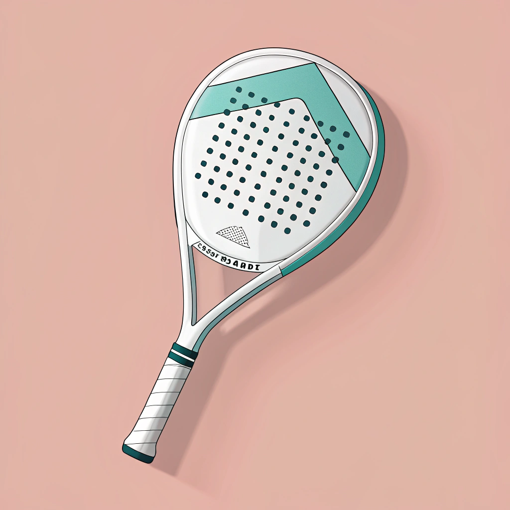 minimalist depiction of padel racket customization elements