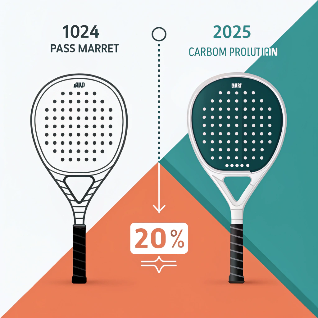 Minimalist illustration comparing basic and advanced padel rackets