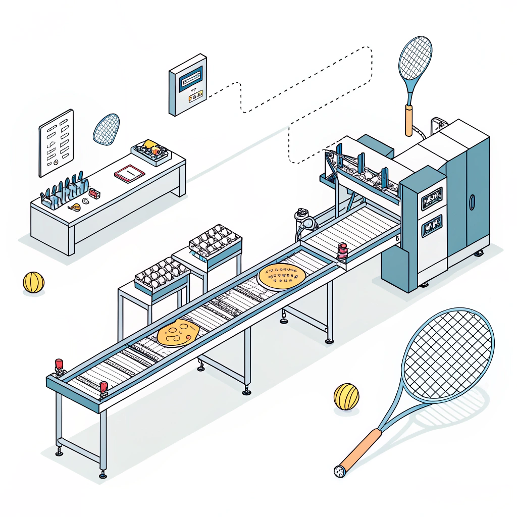 A simplified illustration depicting modern production techniques for padel rackets.