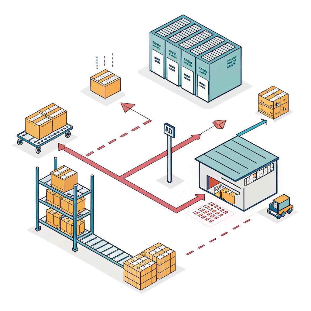 Minimal abstract illustration representing padel supply chain optimization