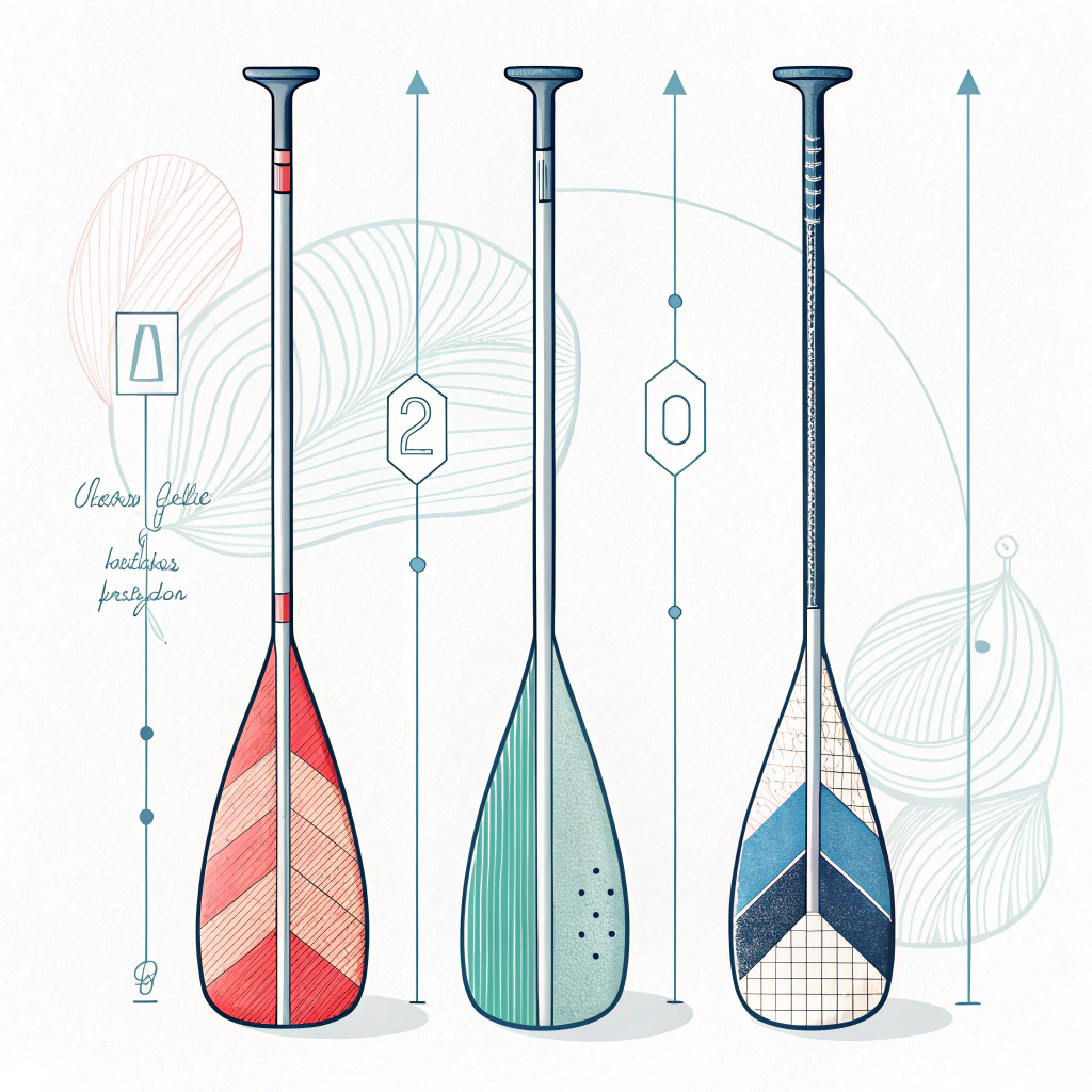 Minimalist illustration of diverse, customizable high-performance paddles