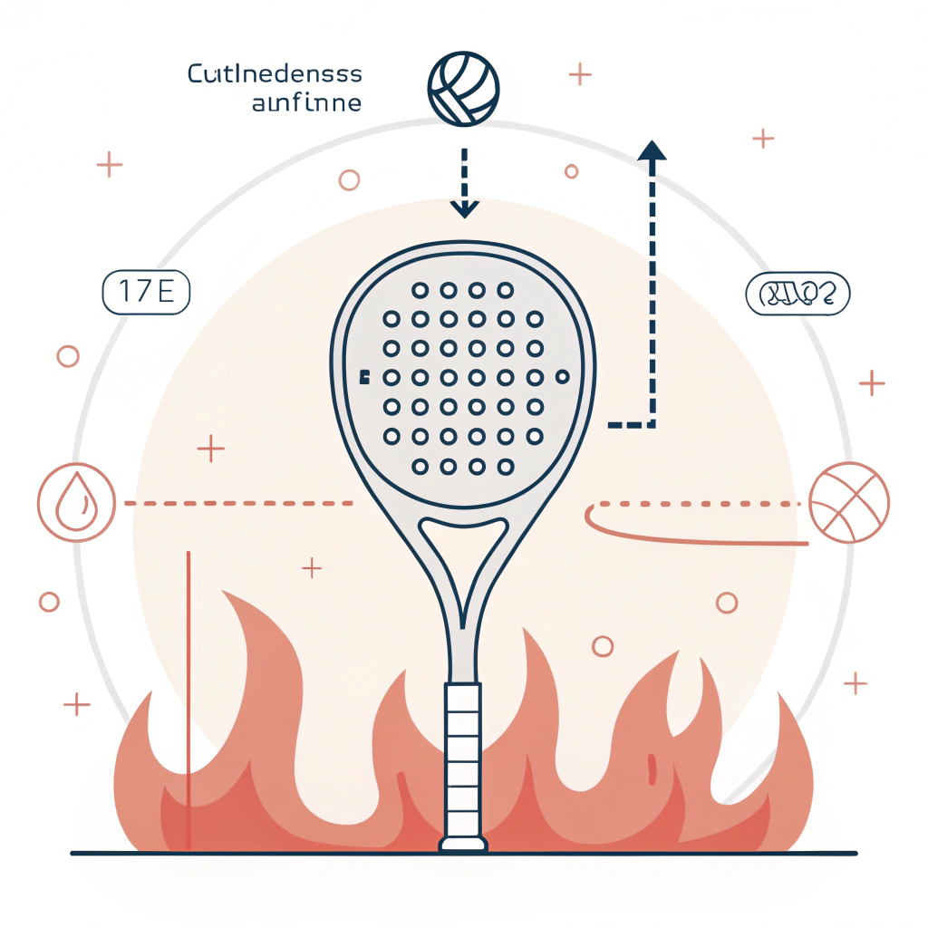 Simple 2D illustration of a padel racket in a thermoforming process