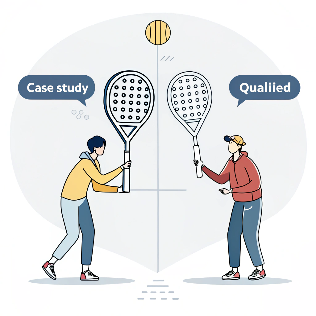 Minimal illustration contrasting genuine versus counterfeit padel racket outcomes