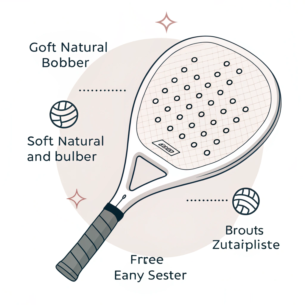 Flat illustration of a padel booster accessory on a racket handle in a minimal style