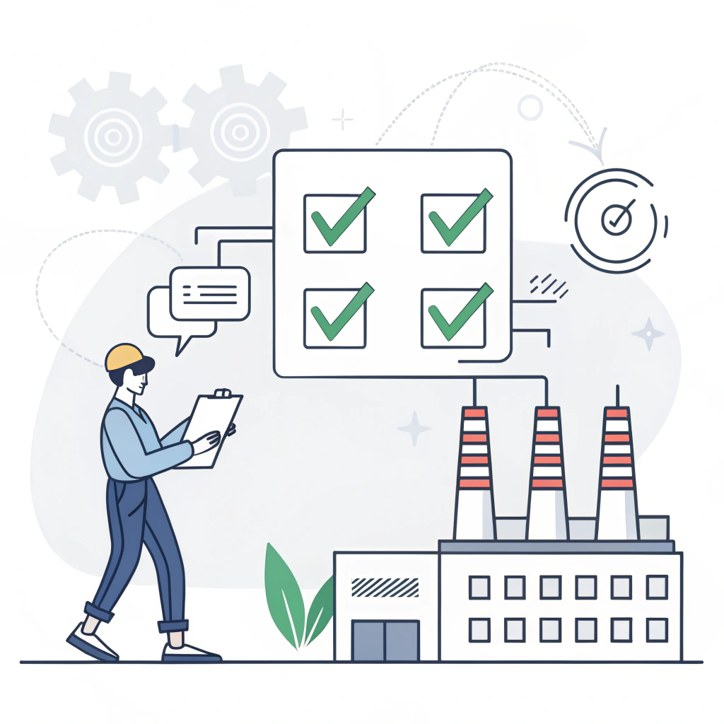 Minimal illustration of quality checks and efficient production in padel equipment manufacturing.