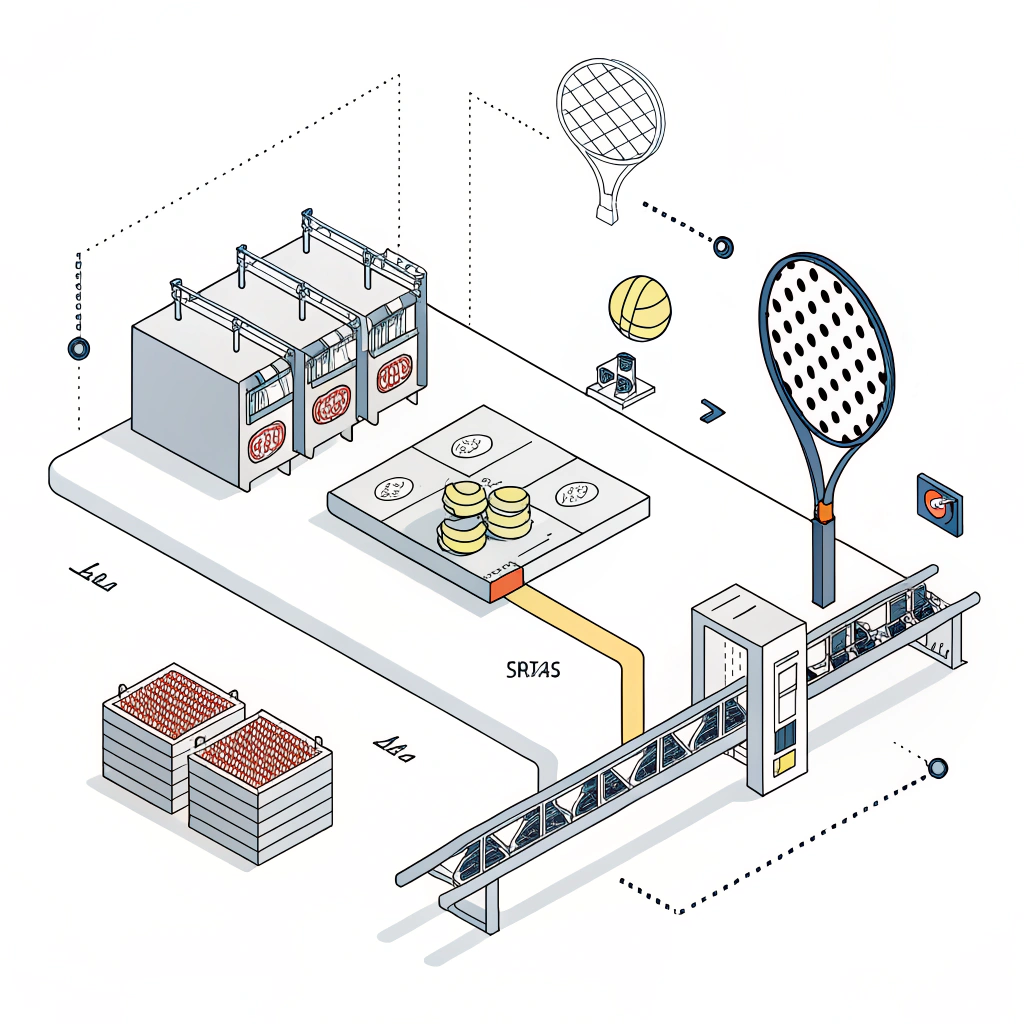 Abstract illustration of padel racket manufacture highlighting carbon fiber textures.