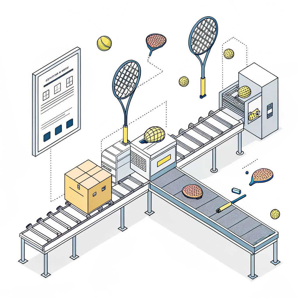 Minimal illustration of efficient padel manufacturing and timely delivery process