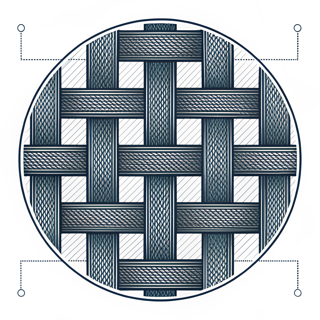 2D illustration of abstract carbon fiber weaves with a minimalist style