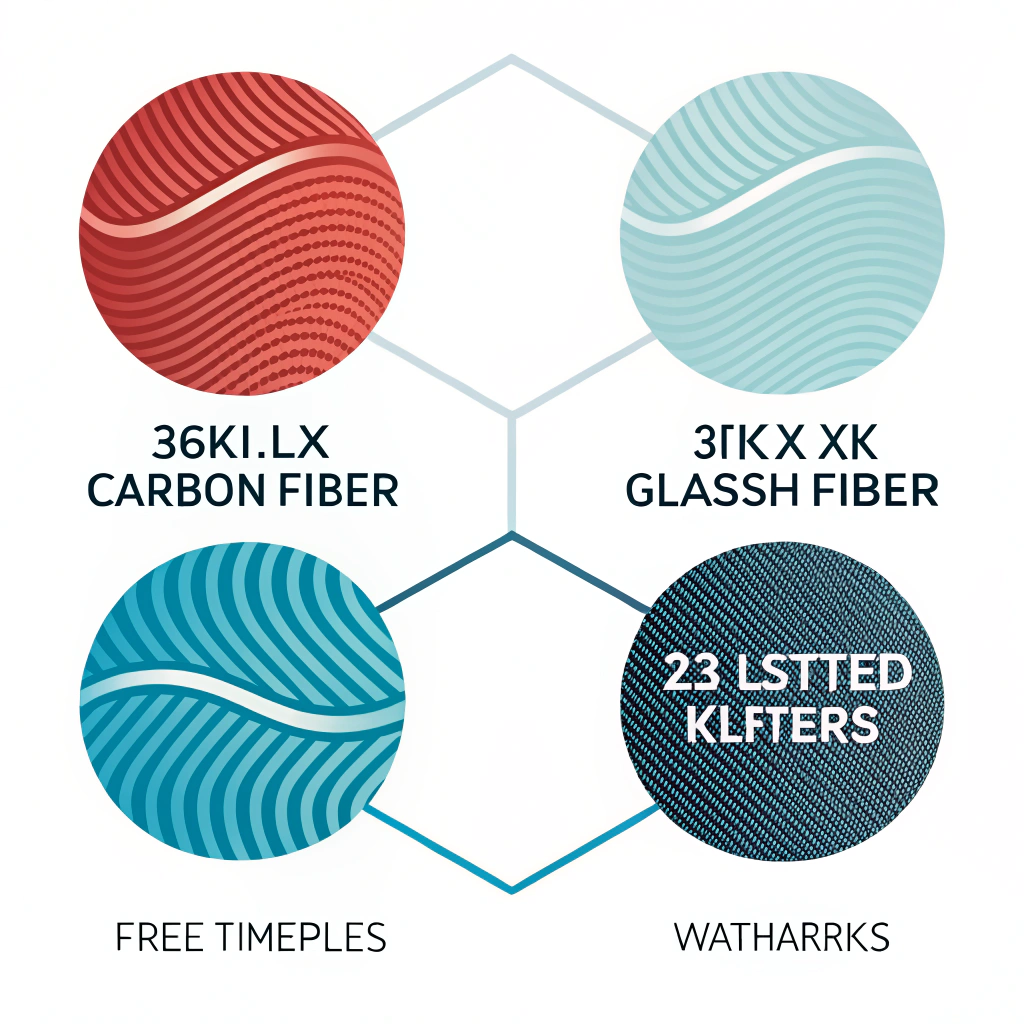 Minimalist art of carbon and glass fiber material integration