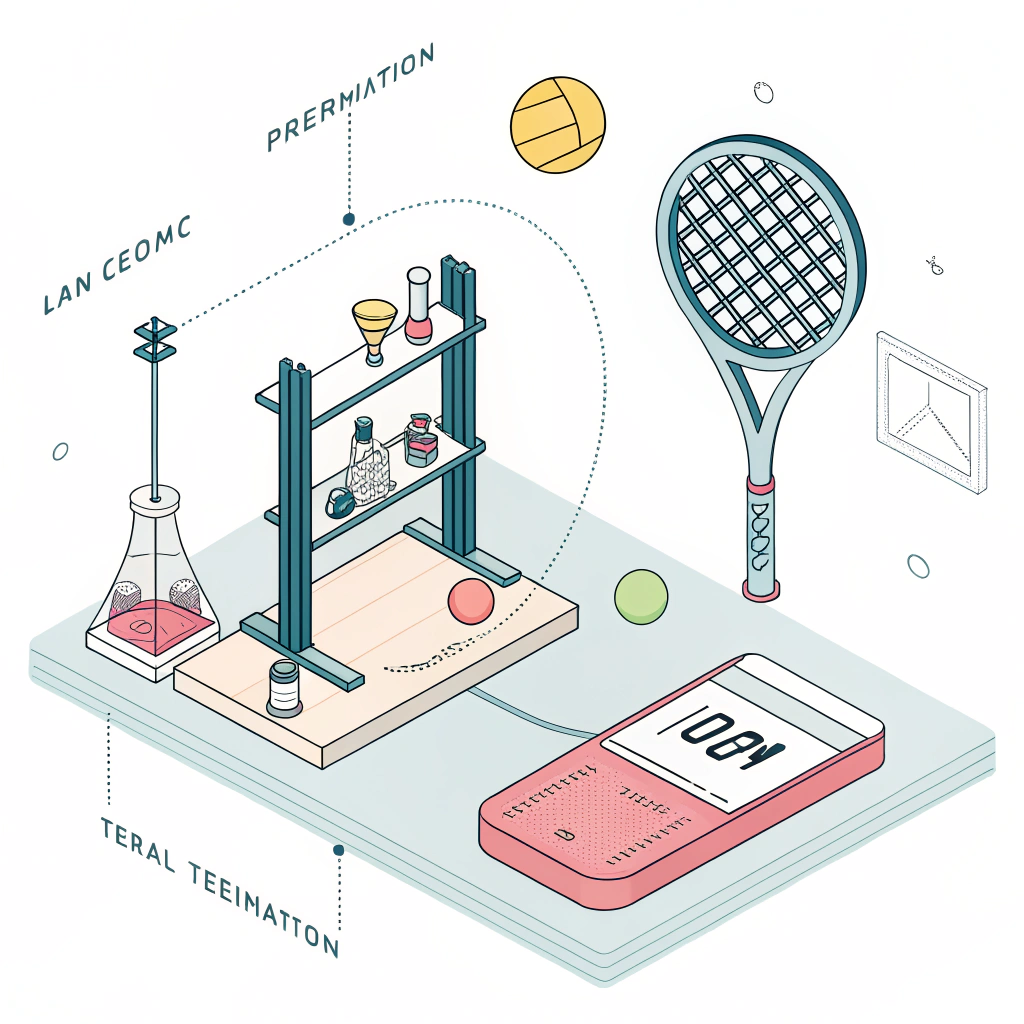 Flat design of padel racket prototype and material testing setup