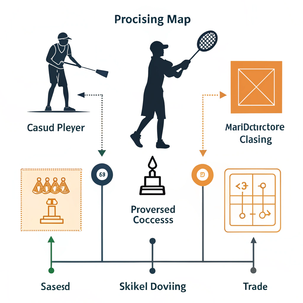 Mapping of player levels to manufacturing processes and outcome icons without text