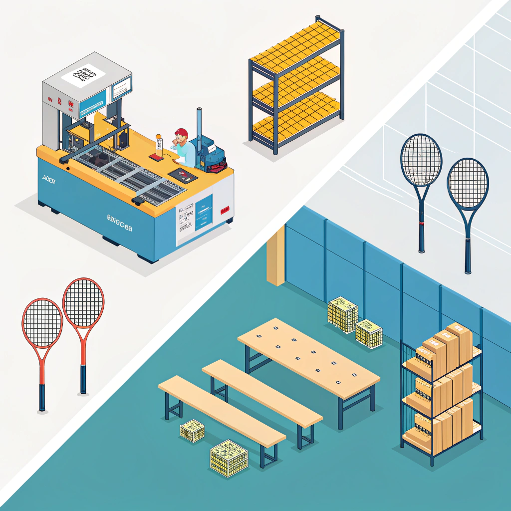 Split-screen illustration showing clean experienced factory vs messy inexperienced workshop.