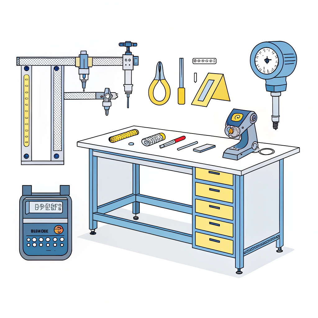 Flat lab scene with grip test rigs and three players conducting playtests