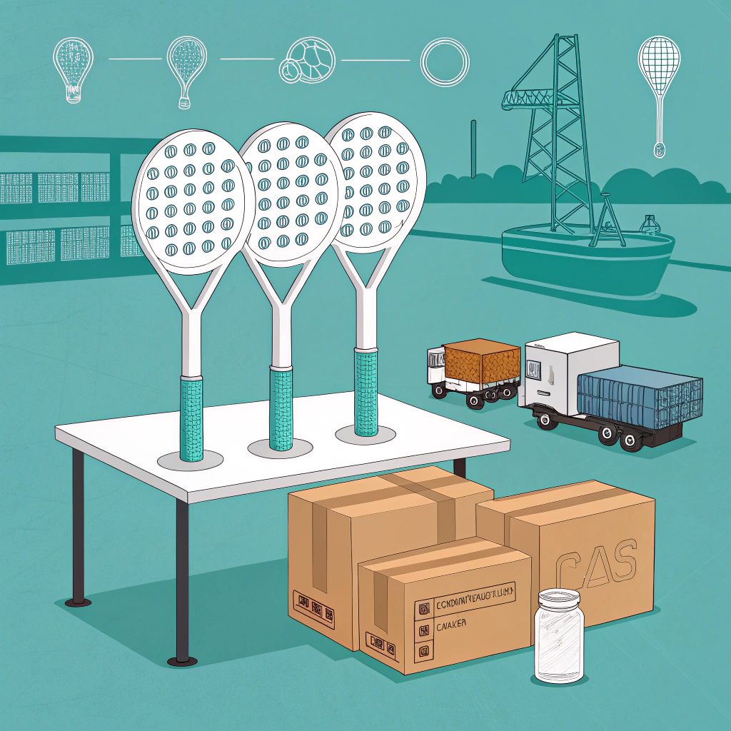 Prototype rackets, pressurized ball tubes, and shipping preparation in minimalist style