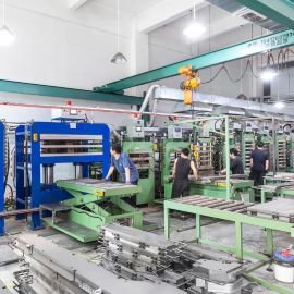 Padel racket molding workshop production floor in Dongguan factory